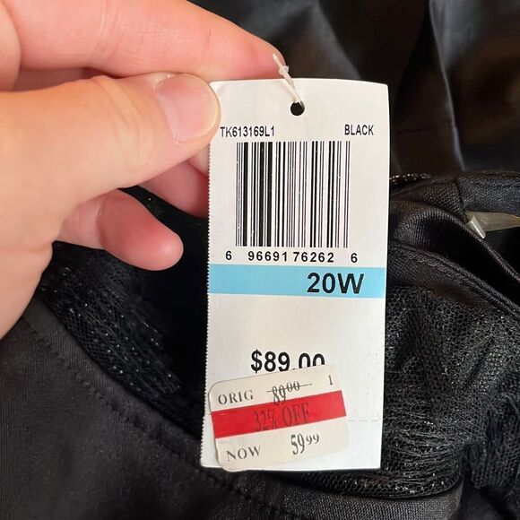 12300-Connected‎ Apparel size 20w black sleeveless dress nwt - Picture 4 of 5